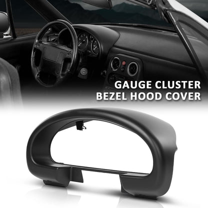 G-PLUS Gauge Cluster Bezel Hood Cover Compatible with Mazda Miata 1990-1993 Dashboard Bezel Replacement for NA01-55-420B-00, NA0155420B00