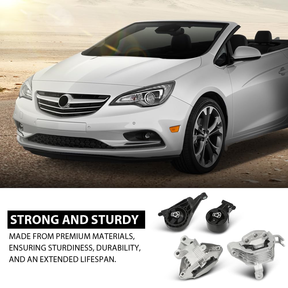G-PLUS Engine & Trans Mount Set 4Pcs Compatible with Buick Cascada 1.6L 2016-2019 for Auto Trans,Fit Chevy Cruze 1.8L 2011-2015 for Auto Trans 3223, 3265