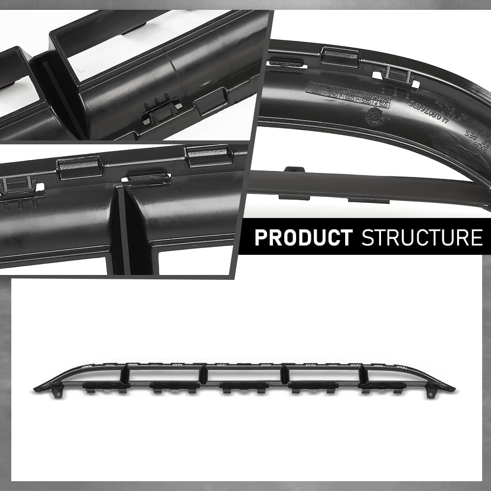 G-PLUS Front Bumper Lower Center Grille Cover Vent Trim, Compatible with Audi Q7 S-Line 2010-2015, 4L0807683C, 4L0807683E01C