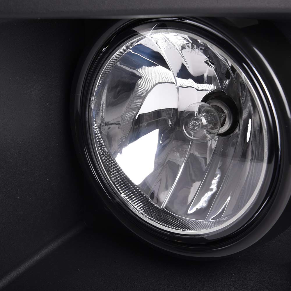 G-PLUS Lens Bumper Driving Fog Lights Lamps Left+Right Compatible with 2014 2015 GMC Sierra 1500 Models Only GM1038169, GM1039169 15839896