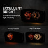 G-PLUS Headlights Assembly w/Bulbs Light Bar Left and Right Side Compatible with Dodge Ram 1500 2006-2008/Fit Dodge Ram 2500 3500 2006-2009 Smoke Lens Black Housing Amber Reflector