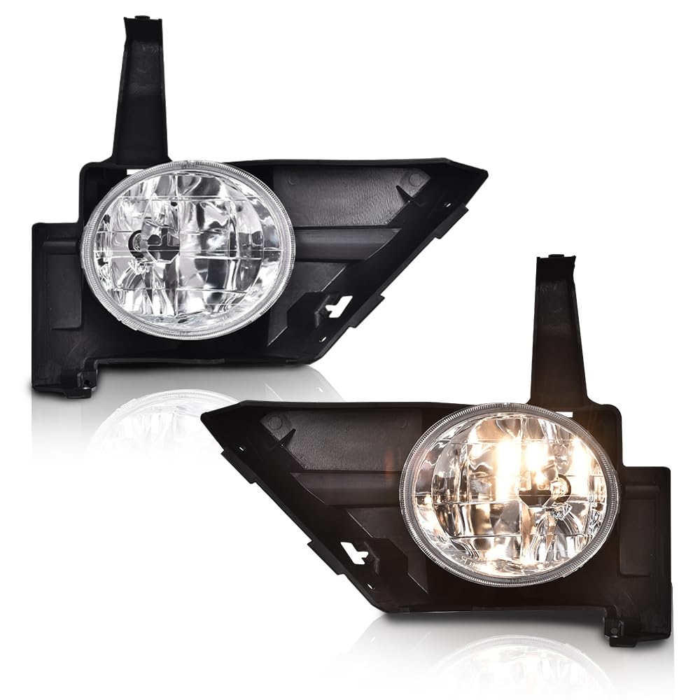 G-PLUS Pair Bumper Fog Lights Compatible with Honda CR-V models only 2005-2006 Driver & Passenger Side Fog Lamps Assemblies Clear Bumper Driving Fog Lights HO2591104