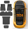 G-PLUS Model Y Floor Mats Cargo Liner Fit for 2020 2021 2022 2023 2024 Tesla Model Y 5-Seat (NOT for 7-SEAT) TPE Custom Fit All Weather Full Cover Protection Car Mats Accessories Black 6PCS