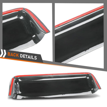 G-PLUS Window Deflector and Sun Visor Compatible with All Flat Sided Recreational Vehicle(12-17 Inch Wide Window) Impact-Resistant Smoky