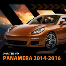G-PLUS Front Bumper Washer Cover for Porsche Panamera 2014-2016 Left Black Front View