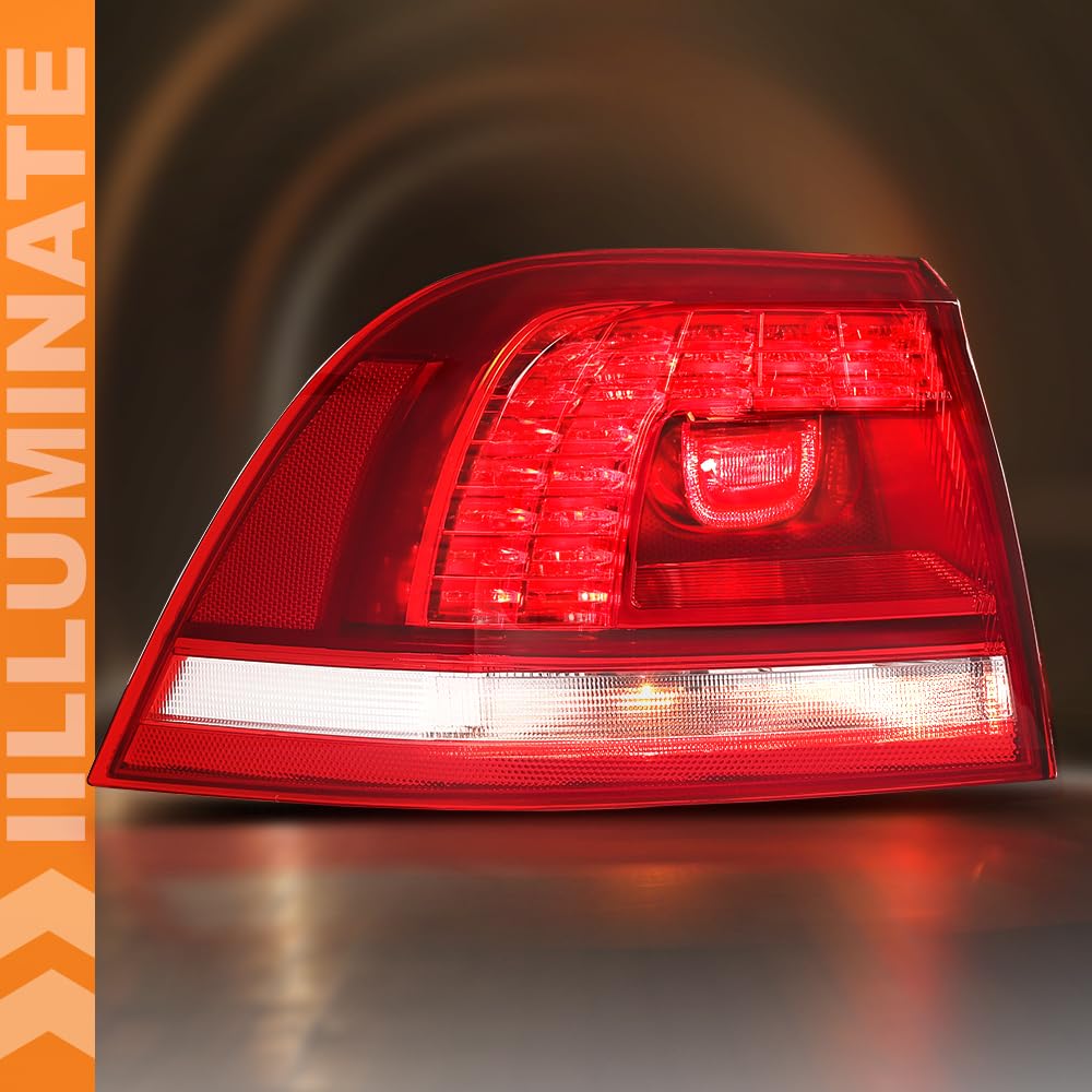 G-PLUS LED Tail Light Left Side Compatible with VW Touareg 2013 2014 2015 2016 7P6945207A, VW2804122, 7P6945207 Red