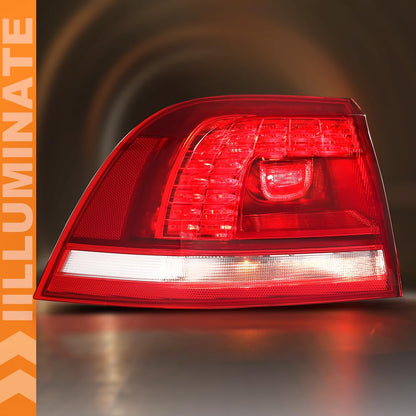 G-PLUS LED Tail Light Left Side Compatible with VW Touareg 2013 2014 2015 2016 7P6945207A, VW2804122, 7P6945207 Red