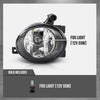 G-PLUS Front Fog Lamp Light with Halogen Bulbs Compatible with VW Touareg 2011-2014 7P6941699, 7P6941700 Black