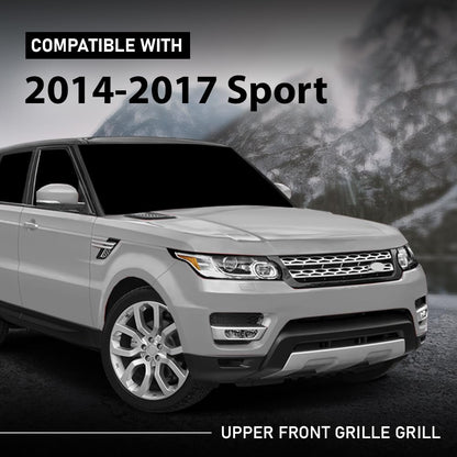 G-PLUS Front Hood Center Grille Grill Compatible with Range Rover Sport 2014-2017 LR054766, LR044120