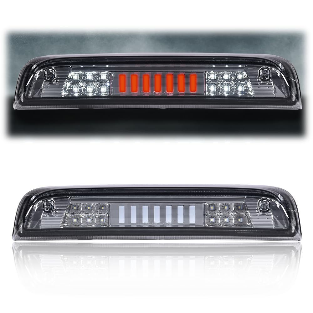 G-PLUS LED 3rd Third Brake Light Compatible with Chevy Silverado/GMC Sierra 1500 2014-2020, High Mount Cargo Lamp Type I, Smoky Lens Clear Housing, 23509162 20979071