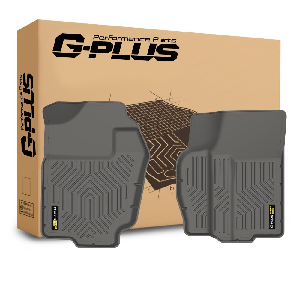 G-PLUS TPE Floor Mats Fit Dodge Ram 1500 1994-2001 1st Row Truck Accessories Cargo Liners All Weather Protection 2PCS Gray Alfombras para Carro