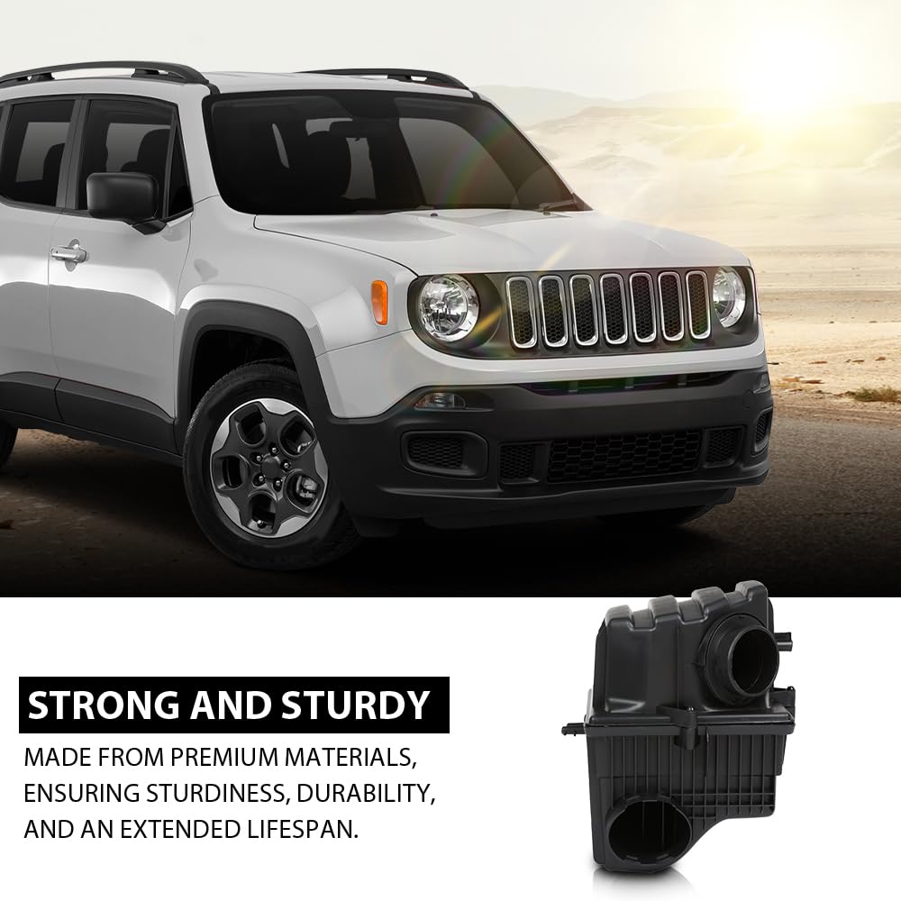 G-PLUS Engine Air Cleaner Housing Compatible with Jeep Renegade 2015-2018 Black 68405395AA