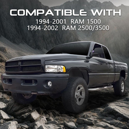 G-PLUS Fog Lights Lamp w/Bulbs Compatible with Dodge Ram 1500 1994-2001 Fit Ram 2500 3500 Pick Up Truck 1994-2002 55055181, CH2592109, 55055180, CH2593109 Clear Lens