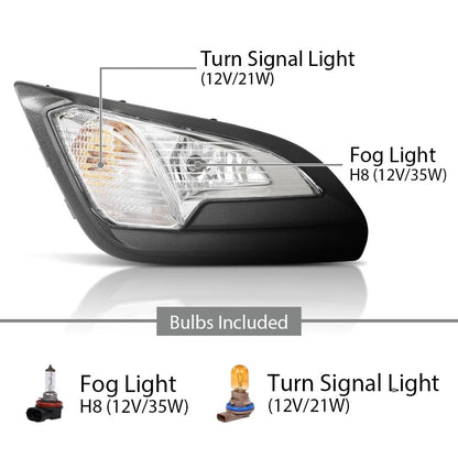 G-PLUS Front Fog Lights Pair Compatible with Ford EcoSport 2018 2019 2020 2021 2022 GN1Z15266AA, GN1Z15266AB, GN1Z15266BC, GN1Z15266BD, N1Z15266AA, GN1Z15266AB 2PCS White