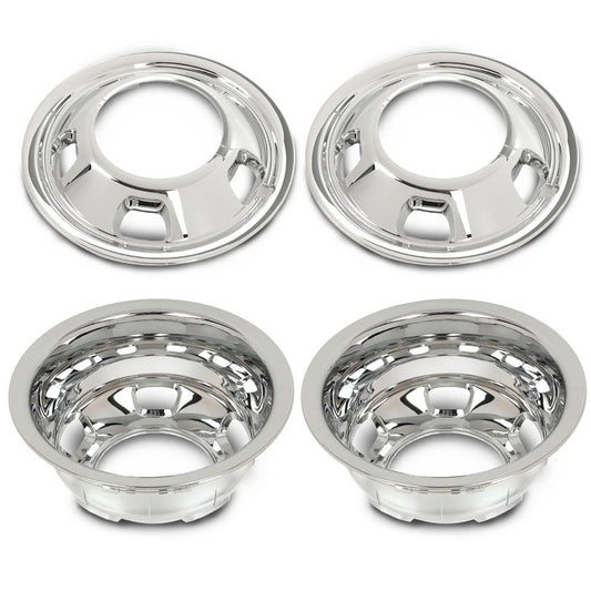 G-PLUS 17" Dually Wheel Simulators Dual Skins Liners Compatible with Dodge Ram 2003-2018/Fit Dodge Ram Chassis Cab 2013-2018 Chrome 52106937AB 52106882AA 52106877AB 52106876AA 4 PCS
