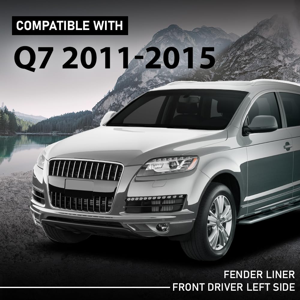 G-PLUS Front Left Fender Liner Inner, Compatible with Audi Q7 2011-2015, Driver Side, 4L0809961E
