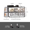 G-PLUS LED Headlights, Fit 94-99 GMC C1500 K1500 Yukon/Fit 94-99 GMC C1500 C2500 K1500 K2500 Suburban Driver & Passenger Side Bumper Headlamps,faros delanteros Assembly