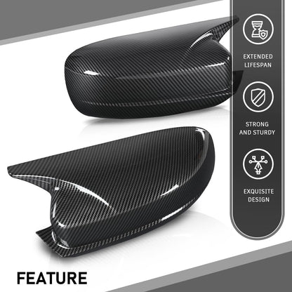 G-PLUS Side Mirror Covers Shell Cap Left and Right Compatible with Dodge Charger SRT 2015-2023 Carbon Fiber