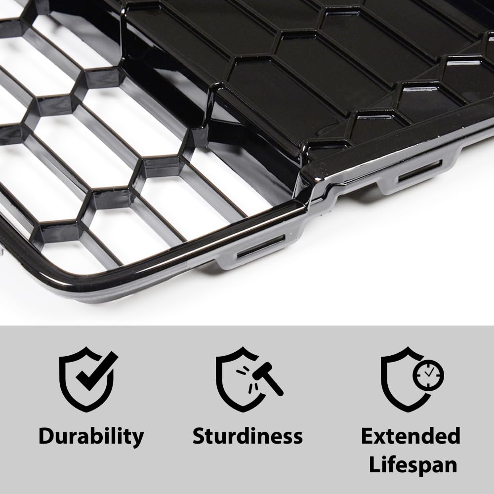 G-PLUS Front Bumper Lower Grill 3pcs Compatible with Ford Focus S/SE 2012-2014 Honeycomb Mesh Front Bumper Grille