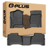 G-PLUS Floor Mats,Fit Chevy Silverado & GMC Sierra 1500 Crew Cab 2014-2018/Fit Silverado & Sierra 2500HD 3500HD Crew Cab 2015-2019,TPE Custom Fit All Weather Protection 1st & 2nd Floor Liners Black