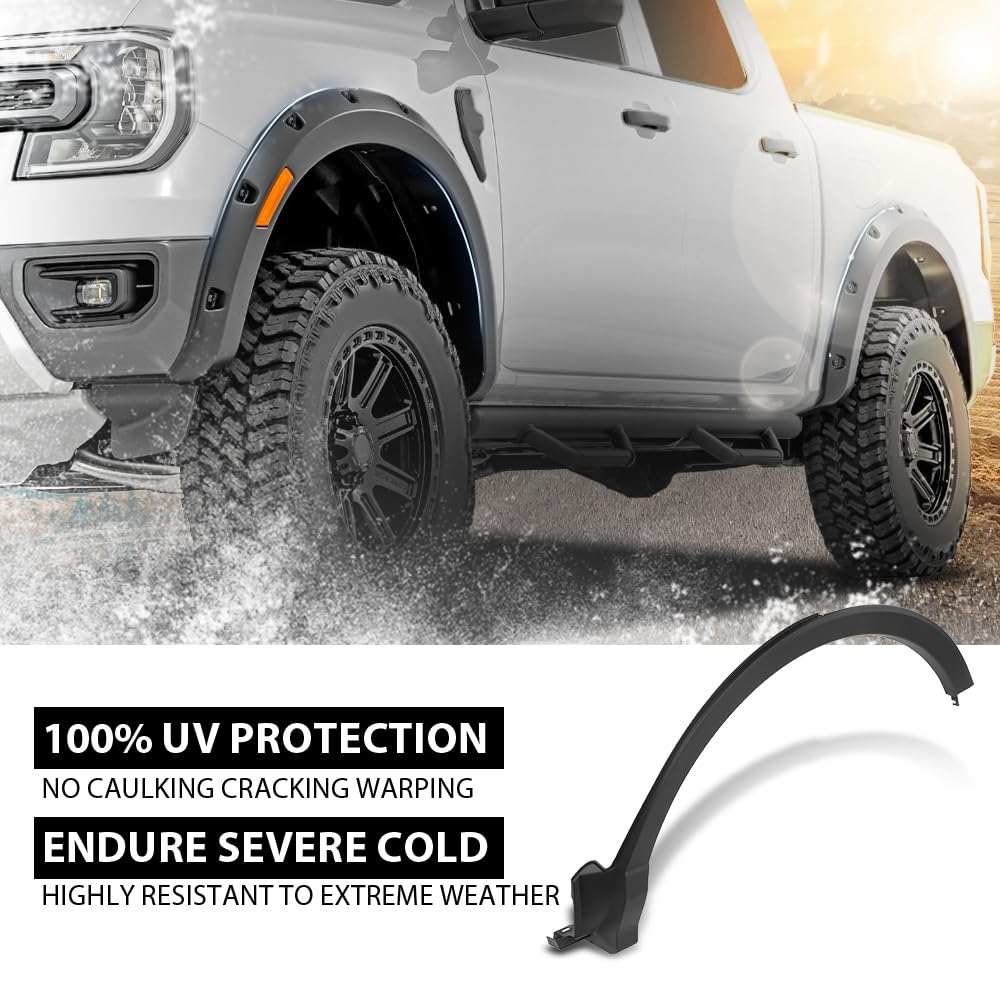 G-PLUS Rear Wheel Arch Molding Fender Trim Left Driver Side Compatible with Toyota Rav4 2016-2018 TO1790107, 756060R060, 75606-0R060, 75606 0R060 Black