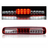 G-PLUS LED 3rd Third Brake Light Compatible With Chevy Silverado GMC Sierra 1500 2500HD 3500 1999-2006,3RD Cargo Tail Lamps Chrome Housing Red & Clear Lens Tersera Luz De Freno