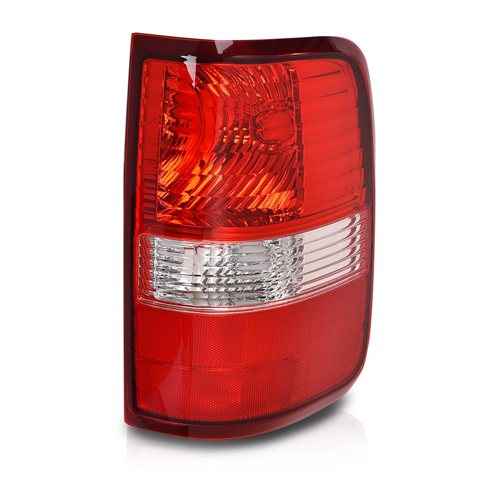 G-PLUS Tail Lights Tail Lamp Assembly w/o Bulbs Compatible with Ford F150 King Ranch, Lariat, XL 2004 2005 2006 Right Side luces traseras faros traseros 6L3Z13404BA, FO2801182 Red Lens