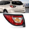 G-PLUS Rear Left Tail Light Assembly w/Bulbs Compatible with Chevy Traverse 2013 2014 2015 2016 2017 Left Outer Rear Brake Lamp Luces Traseras, 84266019 23301756, Red Lens