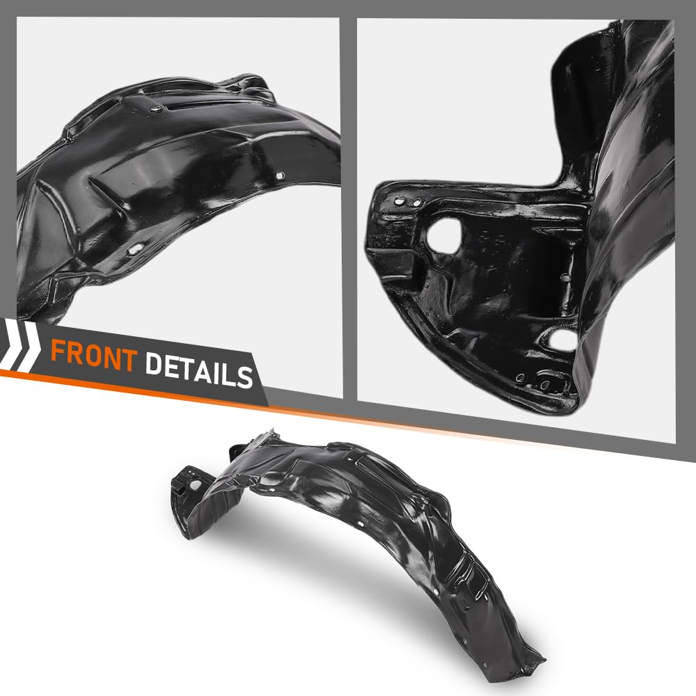 G-PLUS Front Driver & Passenger Side Fender Liner Set Compatible with Honda Civic 2004-2005; Only Fit Sedan/Coupe 74101S5AJ01, 74151S5AJ00, HO1249121, HO1248121 2 PCS Black