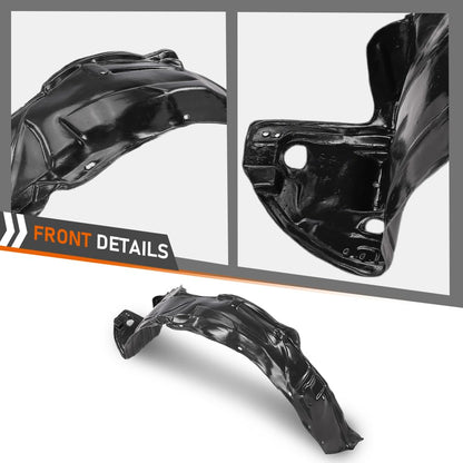 G-PLUS Front Driver & Passenger Side Fender Liner Set Compatible with Honda Civic 2004-2005; Only Fit Sedan/Coupe 74101S5AJ01, 74151S5AJ00, HO1249121, HO1248121 2 PCS Black