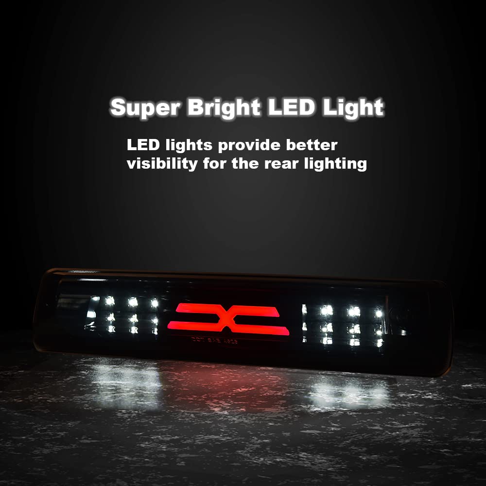 G-PLUS LED 3rd Third X Brake Light Rear Brake Stop Tail Light Fit 2015-2018 Colorado/Canyon GM25971002 52019397 High Mount Stop Light Third Tail Light