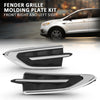 G-PLUS Pair Front Fender Ornament Fender Vent Insert Grille Molding Plate Kit, Compatible with Ford Escape SEL S SE Titanium Sport Utility 4-Door 2017-2019, LH & RH 2PCS, GJ5Z16228AB, GJ5416C217ACW