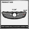 G-PLUS Front Bumper Grille With Chrome Trim Compatible with Buick Regal Sportback 2018-2020 Black