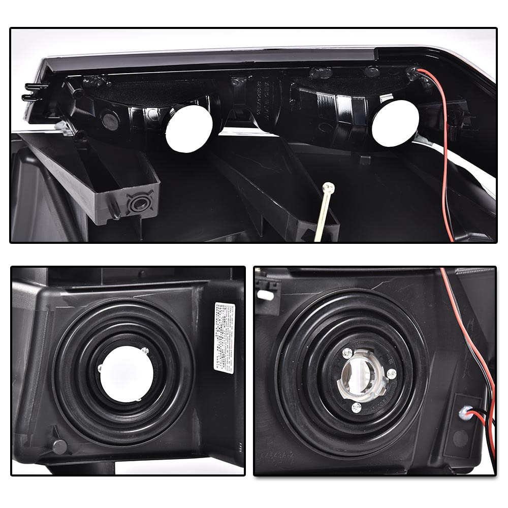 G-PLUS LED DRL headlights,Fit Chevy Colorado/GMC Canyon 2004-2012,Fit Isuzu i-280 i-350 2006/i-290 i-370 2007-2008 Headlamps, Clear Lens Black Housing Amber Reflector,faros delanteros Assembly