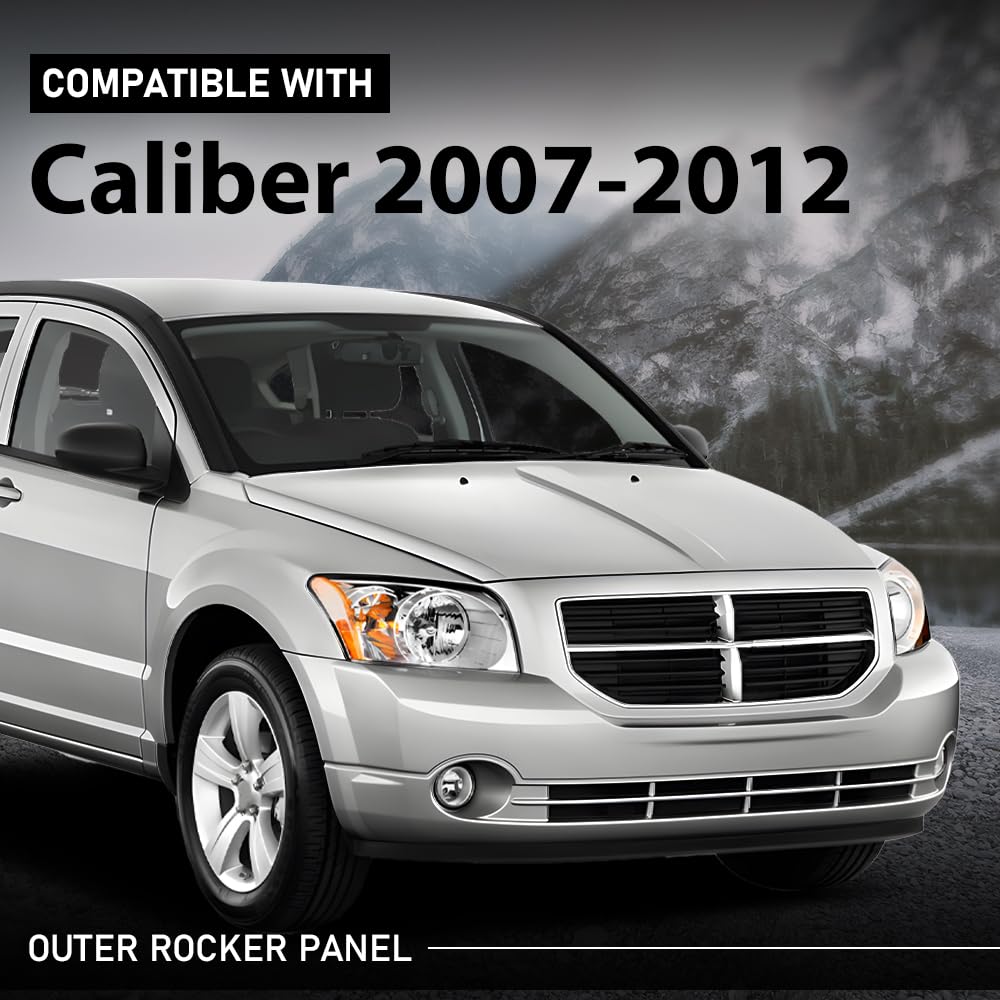 G-PLUS Outer Rocker Panels Left and Right Steel Silver Compatible with Dodge Caliber 4 Door 2007-2012