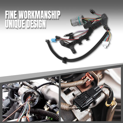 G-PLUS Wiring Harness Fit 2004-2005 6.6L Duramax LB7-LLY with Allison Transmission Not Fit 6 Solenoid Valve Bodies 29539792, 3500086, 37955A Black