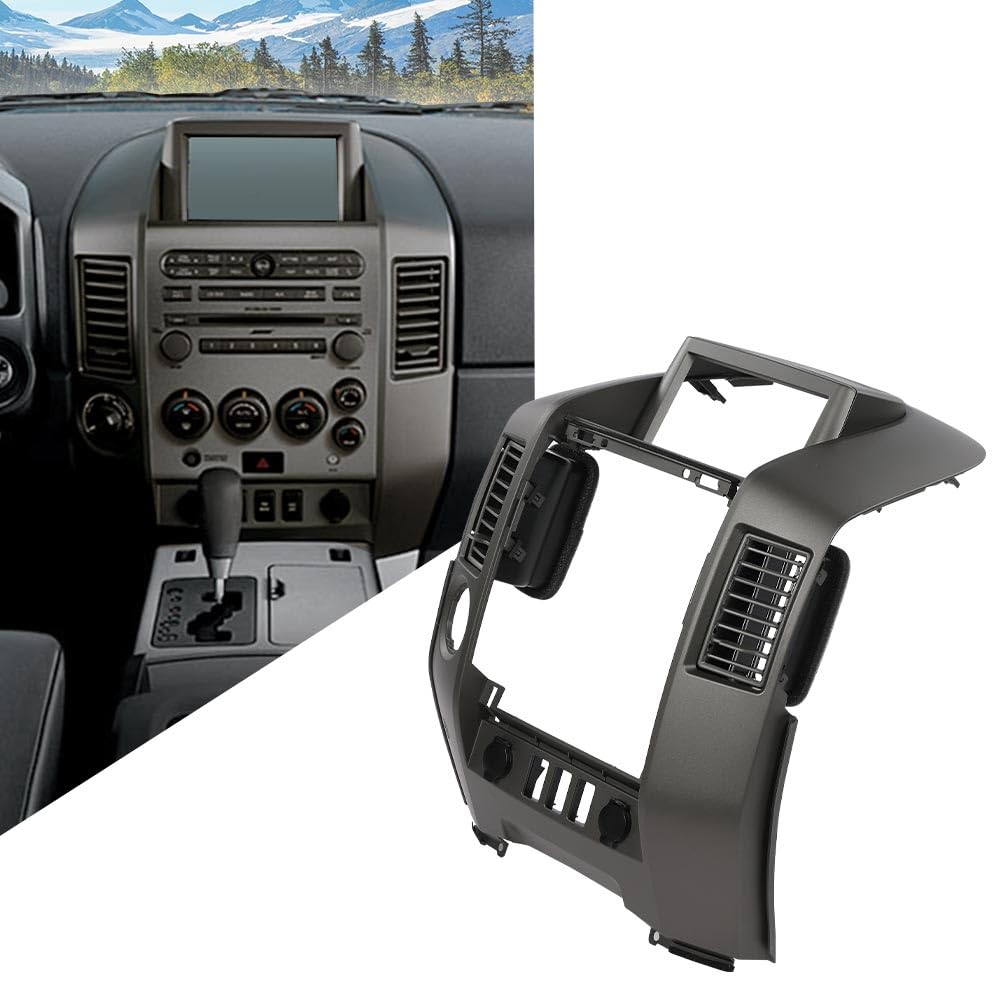 G-PLUS Dash Center Console Instrument Panel Lid Bezel Fit Nissan Armada SE LE SE Off-Road 2005-2006/ Pathfinder Armada SE LE 2004/ Titan SE LE XE 2004-2015 w/o Center Speaker, w/Cigarette Lighter