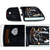 G-PLUS LED DRL Headlights & Corner Park Lights Fit Ford Expedition 1997-2002/Fit F150 1998-2003/Fit F250 Light Duty 1997-1999 Smoke Lens Black Housing Amber ReflectorBumper Headlamps,faros delanteros
