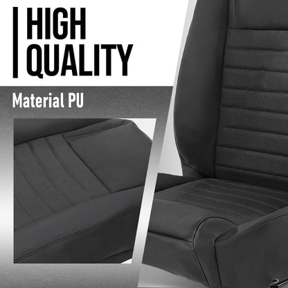 G-PLUS Driver Bottom and Top Seat Cover Compatible with Ford Mustang 2005-2009 Black Car Seat Cover Replacement