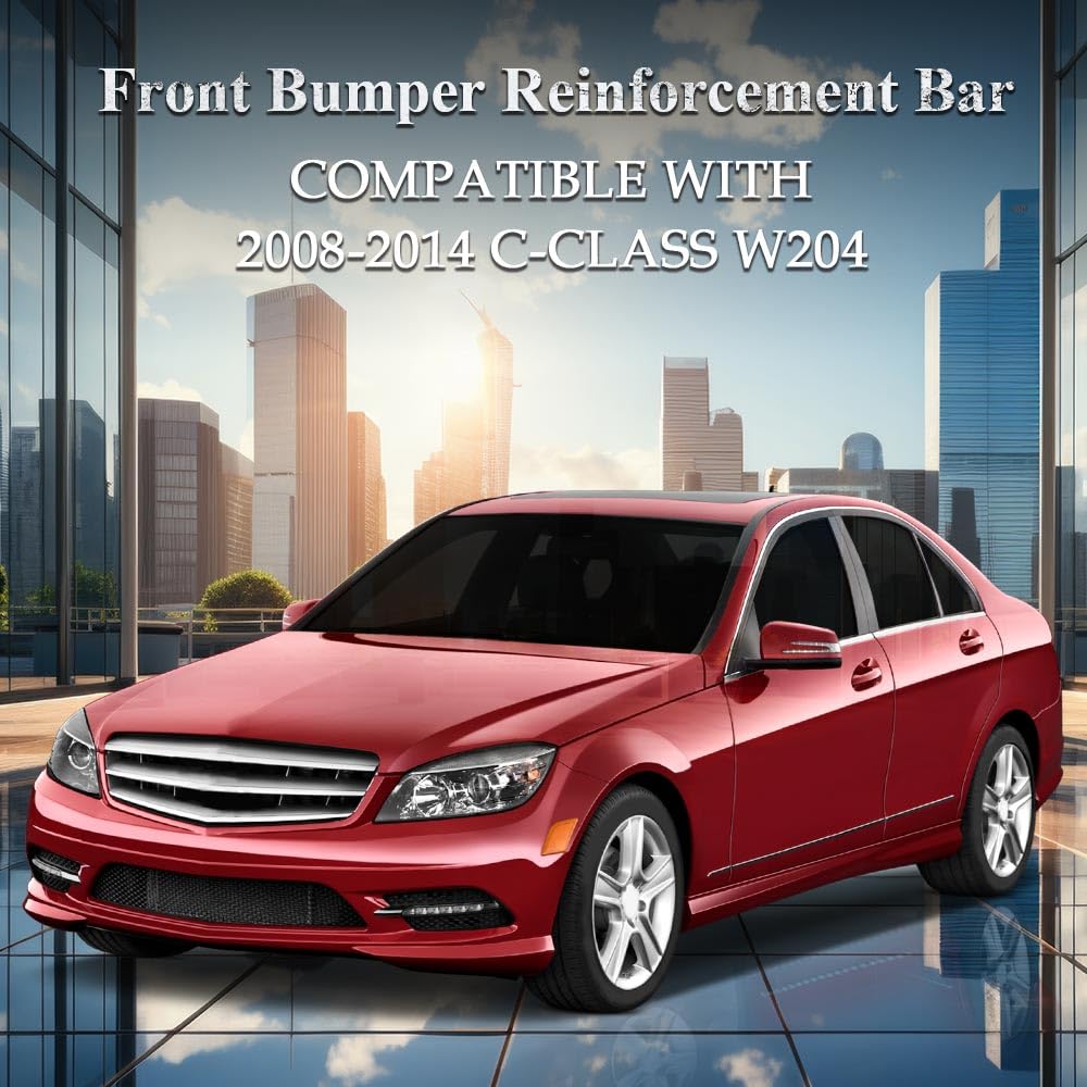 G-PLUS Front Bumper Reinforcement Bar Compatible with Benz C-Class W204 2008-2014 2046205834 Aluminum