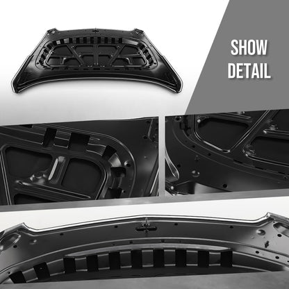G-PLUS Front Hood Panel Compatible with Cadillac XT5 2017-2023 Black