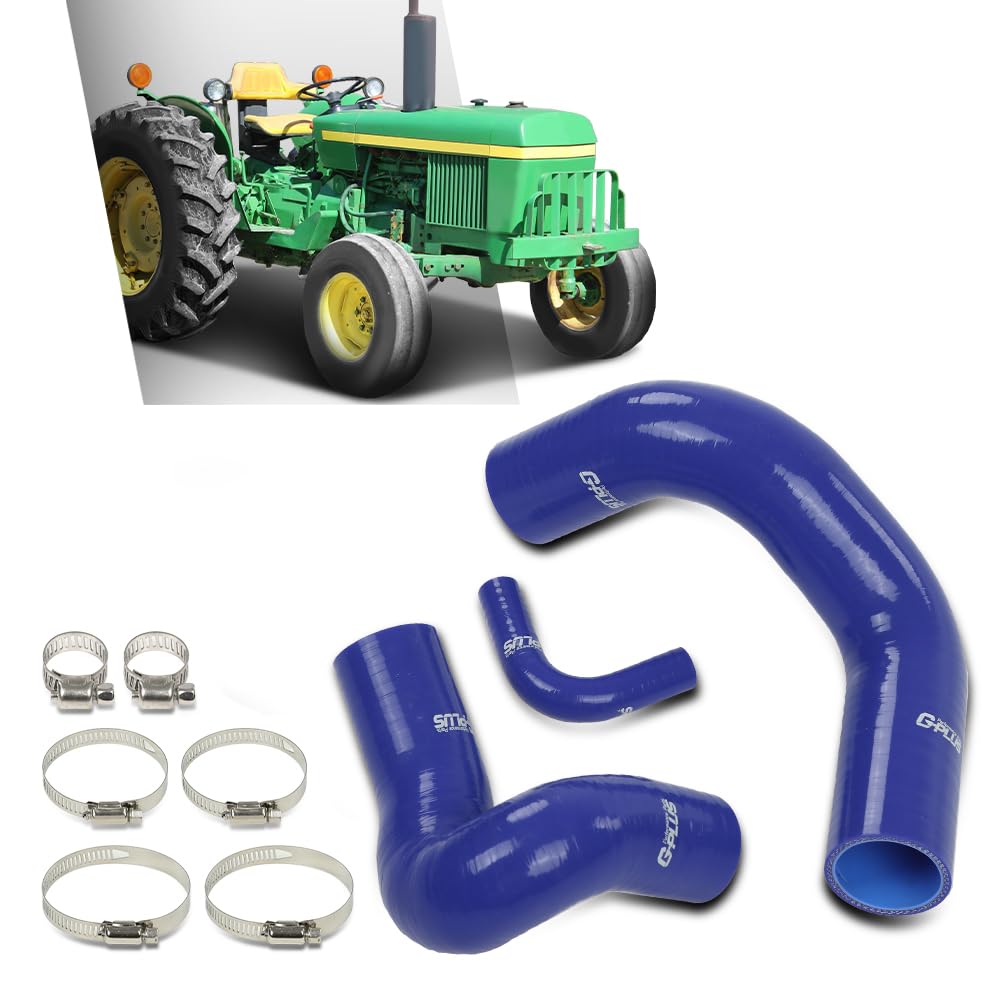G-PLUS Radiator Hose Set Upper Lower and Bypass Hoses Compatible with John Deere Models Blue