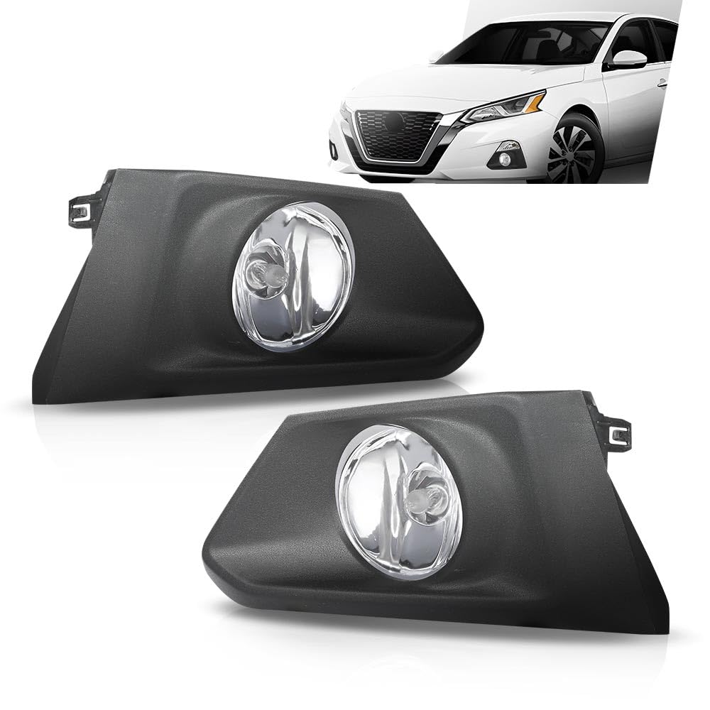 G-PLUS Fog Lights Lamps with Bezels & Wiring Harness Set Left & Right Side Compatible with Nissan Altima 2019-2022 2615589929