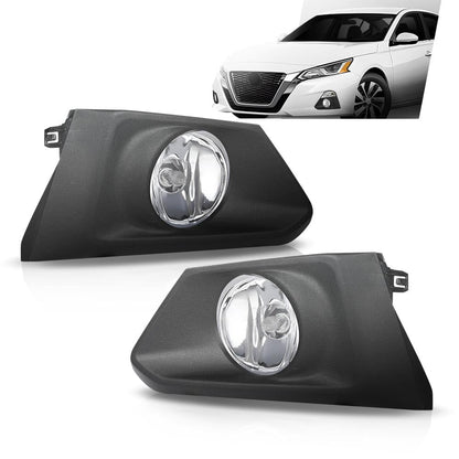 G-PLUS Fog Lights Lamps with Bezels & Wiring Harness Set Left & Right Side Compatible with Nissan Altima 2019-2022 2615589929