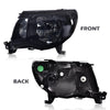 G-PLUS Headlights Assembly Compatible with Toyota Tacoma 2005-2011 Headlamps Pair Halogen Smoky Lens Black Housing Clear Reflector,faros delanteros
