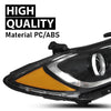 G-PLUS Headlights Compatible with Hyundai Elantra Sedan 2017 2018 Bumper Headlamps Clear Lens Black Housing Amber Reflector Left and Right,faros delanteros