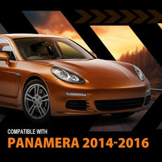 G-PLUS Headlight Washer Cover Right for Porsche Panamera 2014-2016 Primered Black Front View