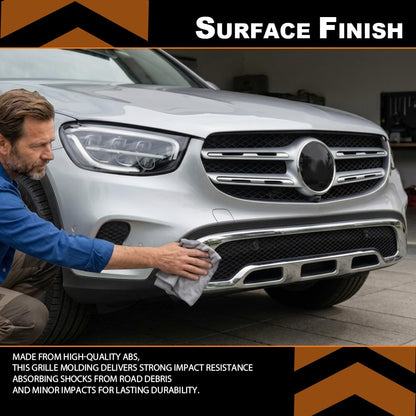 G-PLUS Front Lower Bumper Compatible with Benz GLC 2019 2020 2021 Silver
