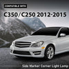 G-PLUS Side Marker Corner Light Lamp Left, Compatible with Benz C250 C300 C350 2012-2015, Driver Side, Amber Lens, 2049067301, MB2550105