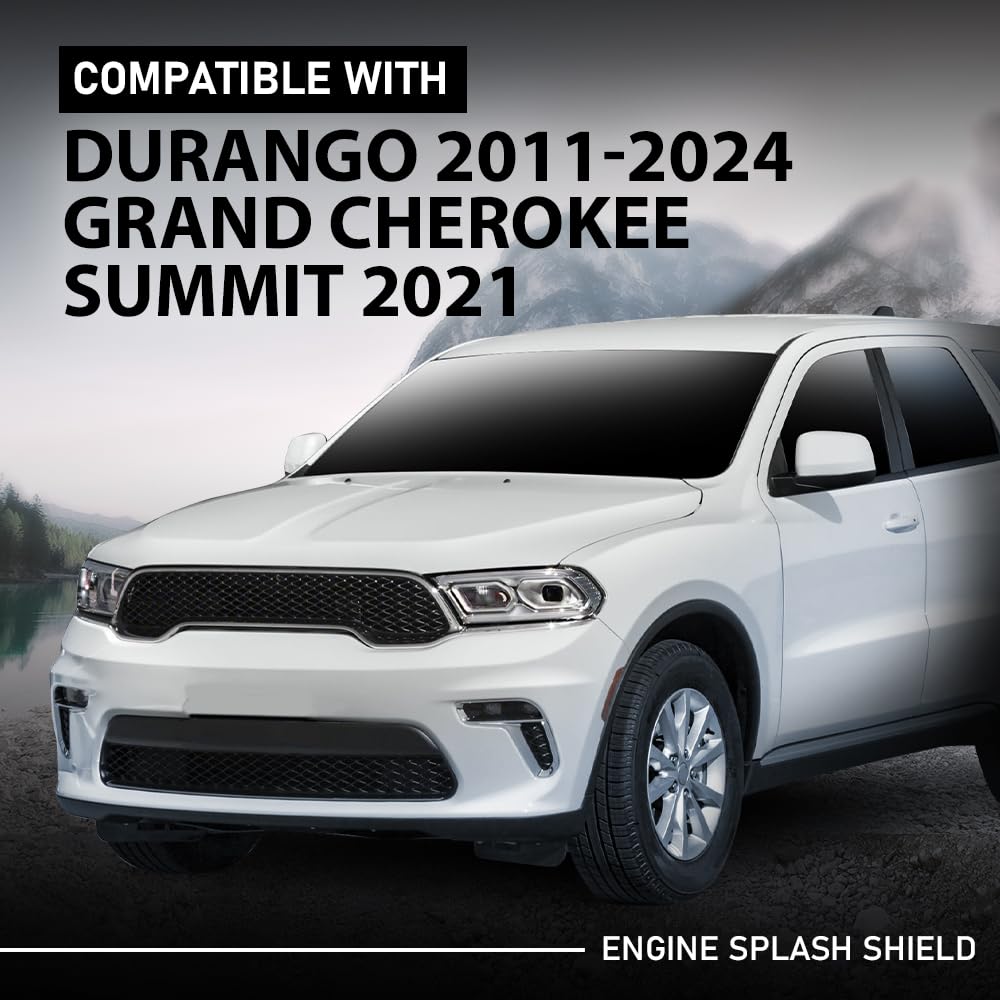 G-PLUS Front Engine Splash Shield, Compatible with Dodge Durango 2011-2024/ Jeep Grand Cherokee Summit 2021, 55079191AE, CH1228121